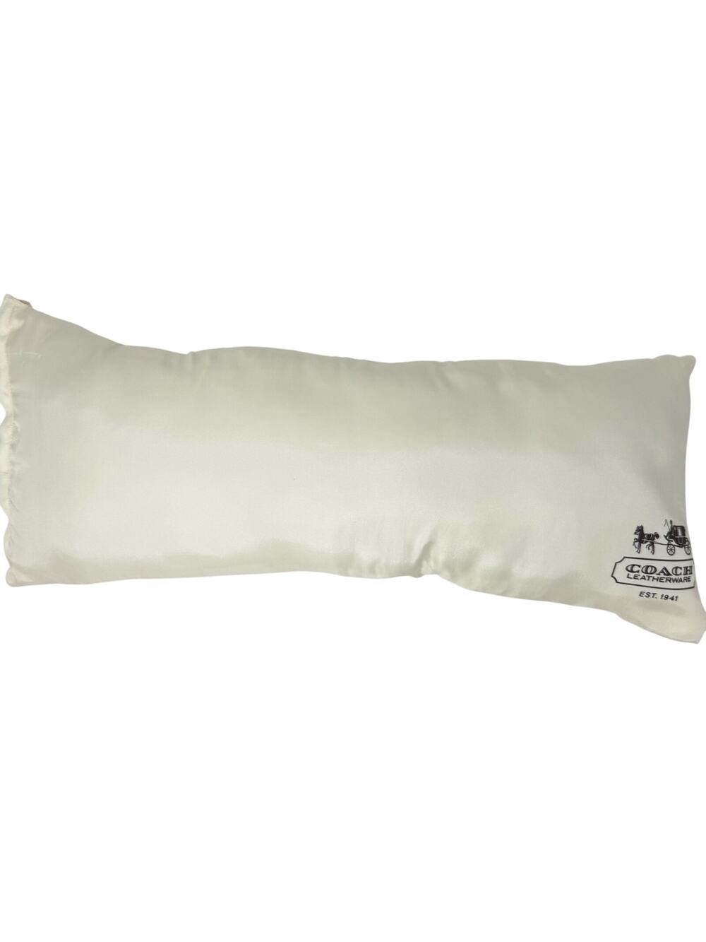 Upcycled Accent Pillow 8.5" x 20.5" Made from Authentic Dust Cover Cream